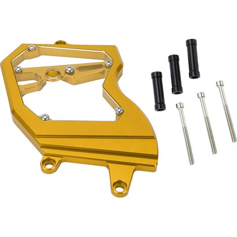Carter de pignon avant en alliage d'aluminium CNC, protection de chaîne moto, pièce de rechange pour ZX6R 2009-2021, or (1/5)