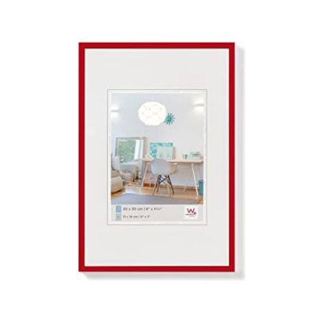 Walther Design KV040R New Lifestyle, cadre en plastique, 30 x 40 cm, rouge, lot de 1