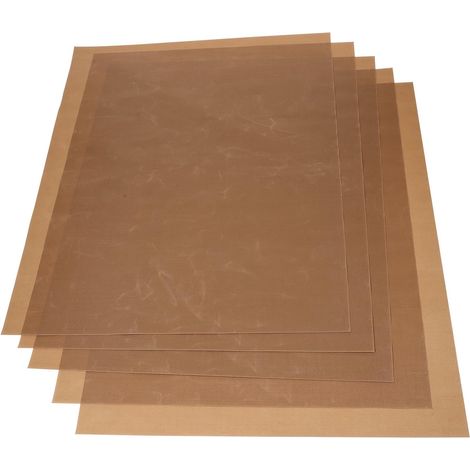 PRETYZOOM Lot de 4 Tapis en PTFE pour Pâte Polymère, Application Douce et Surface Lisse, Réutilisables pour Modelage et Cuisson Four à Domicile'-'- (1/5)