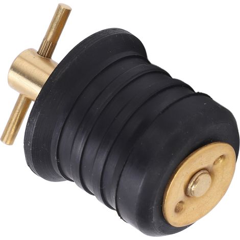 Bouchon en laiton en forme de T avec joint en caoutchouc et accessoires antirouille pour bateaux 1,25 pouce/32 mm (1/5)