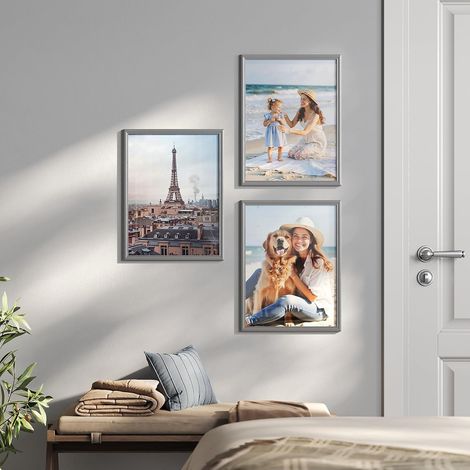 WOLTU Marco de fotos – Moderno, para pared – 30x40 cm – Gris (1/5)