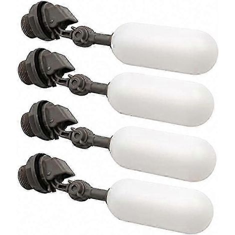Vanne flottante plastique réglable 3/4 pouce, lot de 4 pour réservoir, piscine et filtre (1/5)