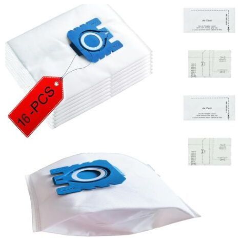 16 Pack Vacuum Cleaner Bags Compatible with Miele GN Serie 3D Efficiency S2 S4 S5 S6 S8, Complete C2/C3, Classic C1, 4 Motor Filters (1/4)
