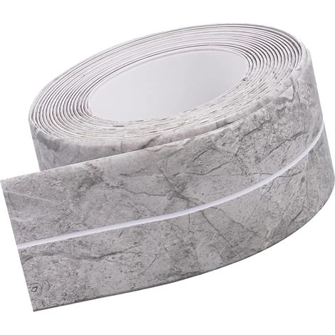 Ruban adhésif autocollant évier lavabo garniture PVC Joint Silicone Salle de Bain Ruban Calfeutrage Décoratif pour Cuisine Salle de Bain Toilette (1/5)