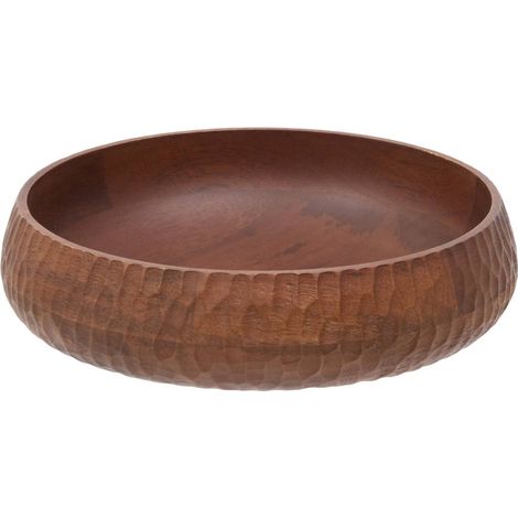 Nyero-Salatschüssel mit gehämmerter Oberfläche, Durchmesser 30 cm, braun - Atmosphera créateur d'intérieur (1/2)