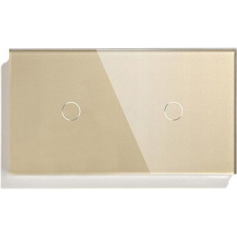PULSANTE LUCE TOUCH 1+1 LED DOPPIO VETRO (1/5)
