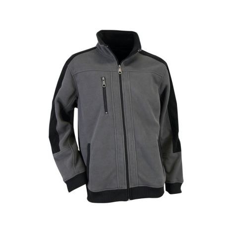 Chaqueta Polar de Trabajo Modelo Walker 100% poliéster Color Gris/Negro XXL Gris