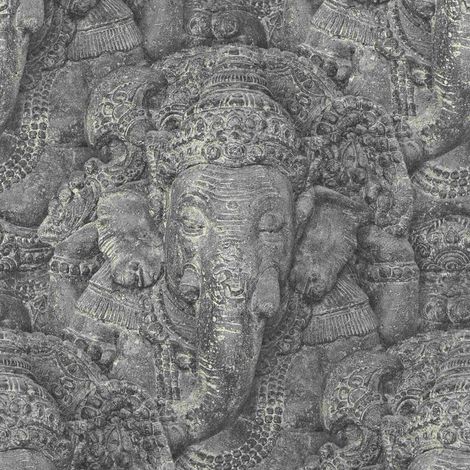 Rasch Vinyltapete 525502 Crispy Paper elefant grau 10,05 x 0,53 m Wandtapete (1/4)