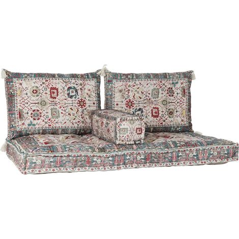 Fauteuil coton coloré et confort pour intérieur chic - Patchwork de teintes ethniques (1/5)