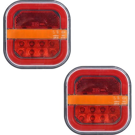 Feux de remorque sans fil, nouveau kit de feux arrière magnétiques à LED 2025 avec feux de freinage et clignotants, étanche (2 pièces standard) (1/5)