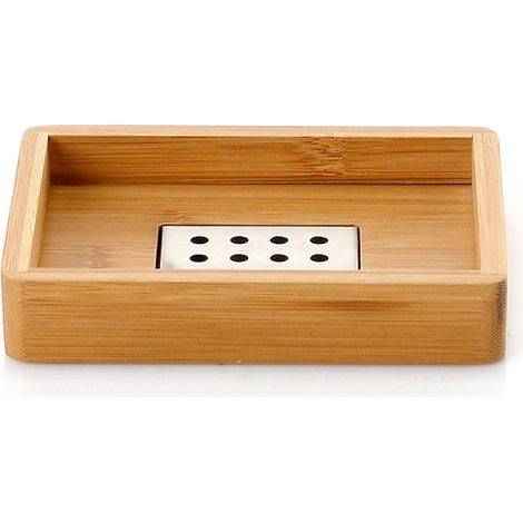 Portasapone d' appoggio GEDY linea Bambù in legno naturale (1/3)