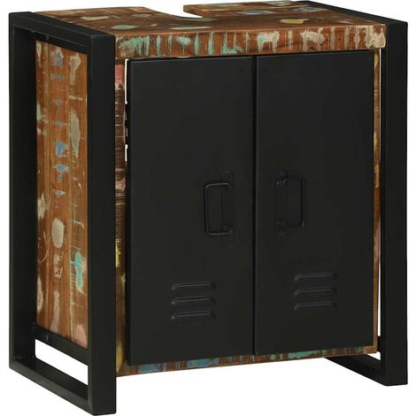 Meuble sous évier Marron 55 x 35 x 60 cm Bois Recyclé Solide