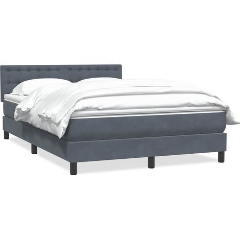 Maison Exclusive - Boxspringbett mit Matratze Dunkelgrau 160x210 (1/5)