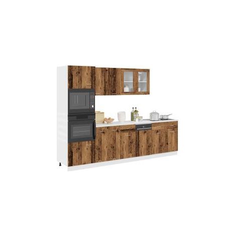 Ensemble d'armoires de cuisine 7 pcs vieux bois (1/5)