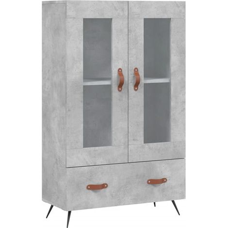 Credenza cassettiera mobile contenitore organizer cucina soggiorno salotto alto 695 x 31 x 115 cm legno ingegnerizzato grigio 020034462