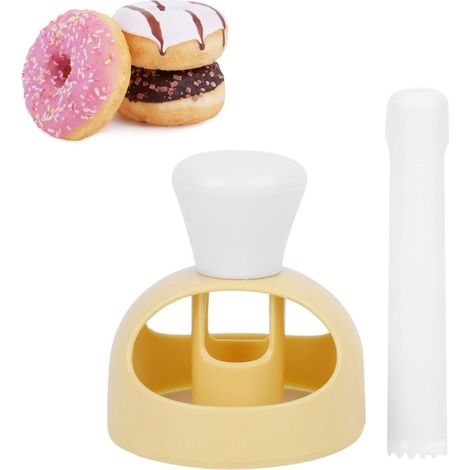 Stampo per ciambelle, macchina per ciambelle riutilizzabile, strumento per la cottura, stampo per ciambelle con pinze per intingere, stampo creativo in plastica per dessert. (1/5)