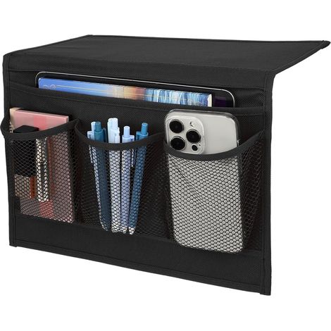 Borse portaoggetti da comodino, mensola portaoggetti portatile a 4 tasche da parete, impermeabile, per soggiorni, divani e comodini