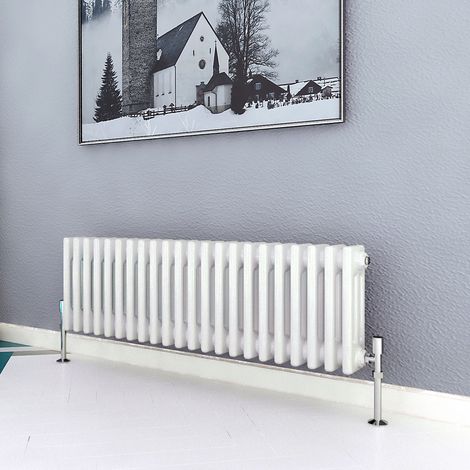 Biubiubath Traditional Cast Iron Radiator 300x1010mm 3 Column White