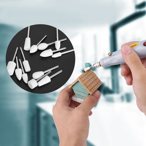 Kit de polissage de 13 pièces comprenant une tête de meulage en laine pour bijoux en or et en argent (1/5)