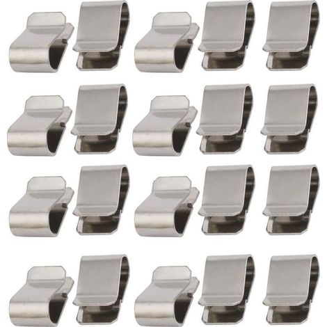 20pcs Clip Ressort Acier INOX U 21.4mmx12mm (1/4)