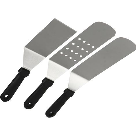 Pizzaschieber zum Backen aus Edelstahl 3 Stück mit Perforiertem Design et Kunststoffgriff von (1/5)