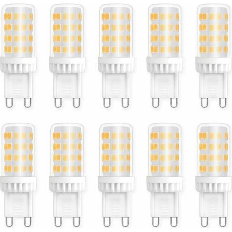 Lot de 10 ampoules LED G9 5W (équivalent à 40W/50W halogène), 450 lm, blanc neutre 4000K, 220V CA, économie d'énergie pour plafond, cuisine, chambre, salon (1/5)