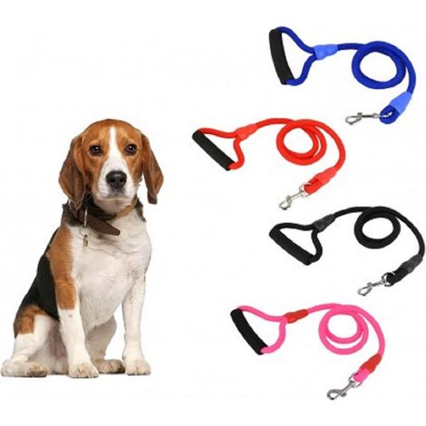 TrAdE Shop Traesio - Guinzaglio A Corda Cani Taglia Piccola E Media 114 Cm Con Moschettone -