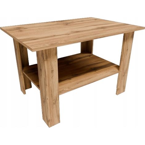 Table Basse Wotan - Table de Salon Carrée avec étagère - 87 x 60 x 55 cm (1/3)