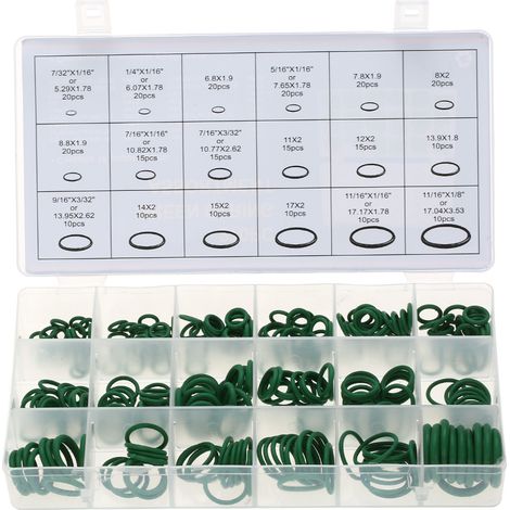 Kit surtido de 270 juntas tóricas HNBR para sistemas de aire acondicionado automotriz. (1/5)