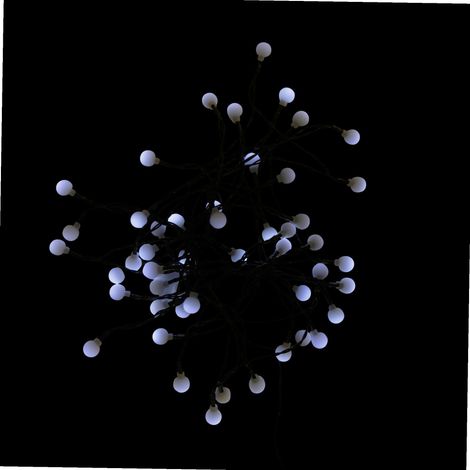 Lichterkette mit Solar 50 LED kaltweiß  9,5 Meter (1/5)