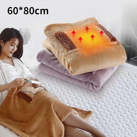 Manta eléctrica USB suave y gruesa, calentador de cama, lavable a máquina, termostato, alfombrilla calefactora eléctrica para el hogar y la oficina, 6080 cm. (1/5)