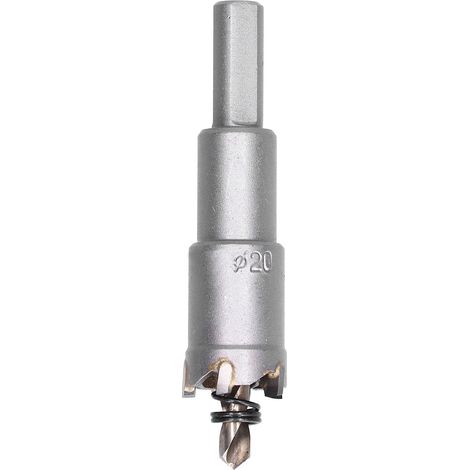 Scie cloche foret perceuse carbure TCT ouvre trou outil coupe percage métal bois 20mm + clé en L (1/5)