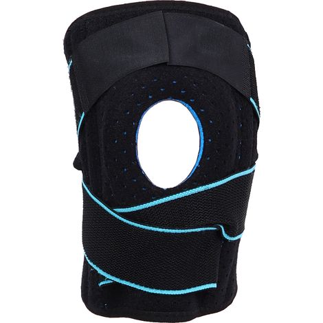 Verstellbare, atmungsaktive Knieschoner (blau-schwarz) zu verkaufen (1/5)