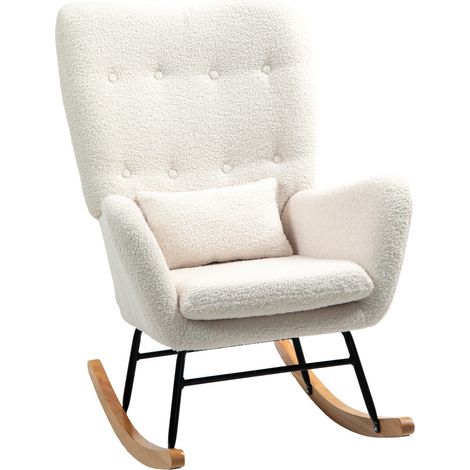Amateurs de détente, fauteuil à bascule facile à intégrer avec dossier épais 10 cm et accoudoirs (1/5)