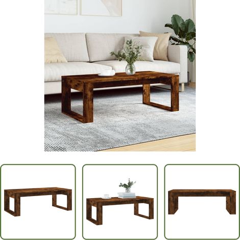 Wohnzimmertisch Räuchereiche - Couchtisch Räuchereiche 102x50x35 cm Holzwerkstoff (1/5)