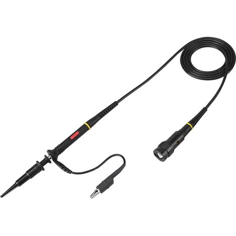 sonde de test pour oscilloscope 200 MHz avec clip BNC P2200 X10/X1 noire (1/5)