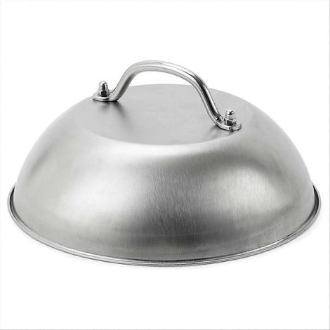 Plaque de cuisson robuste 9 pouces pour smash burger, accessoire de grillade professionnel, couvercle de fonte pour faire fondre le fromage, équipement de cuisine extérieure, compatibilité universelle (1/5)