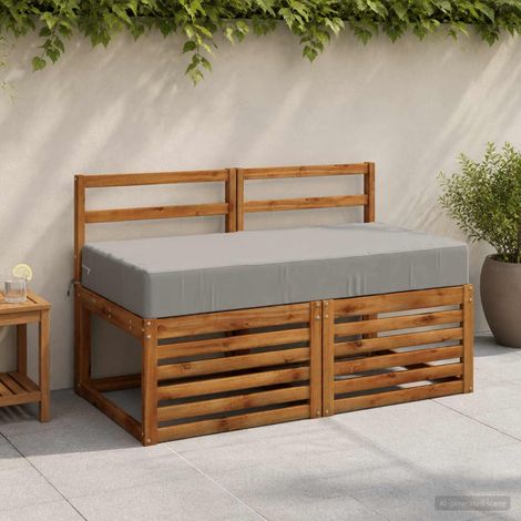 vidaXL Almohada para el asiento SOEST 100% Poliéster Gris (1/4)