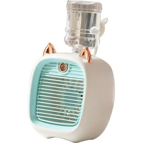 Fox Modeling Luftkühler-Ventilator, USB-Ladefunktion, 3 Sprühmodi, 1200ml Tank, ideal für Büro oder Schlafzimmer (blau).