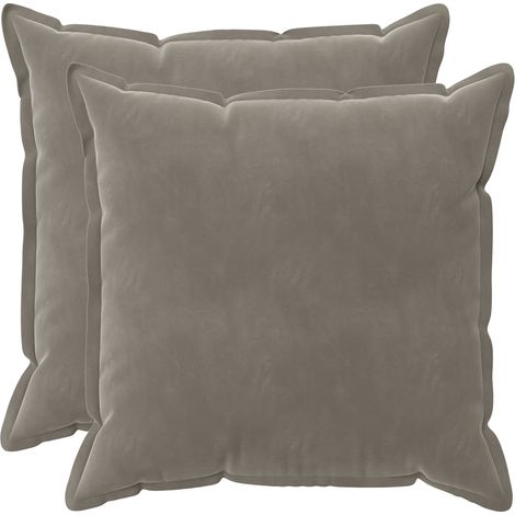 Cojín con almohada HOUTEN 2 uds. Gris Claro Terciopelo vidaXL (1/5)