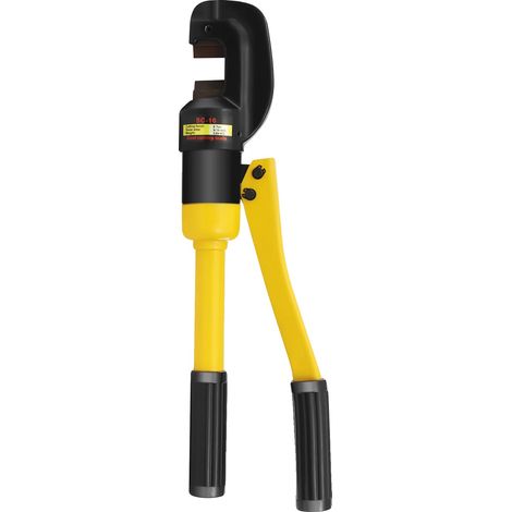 Coupe-barre hydraulique, force de coupe de 8 tonnes, outil portable, Jaune Noir (1/2)