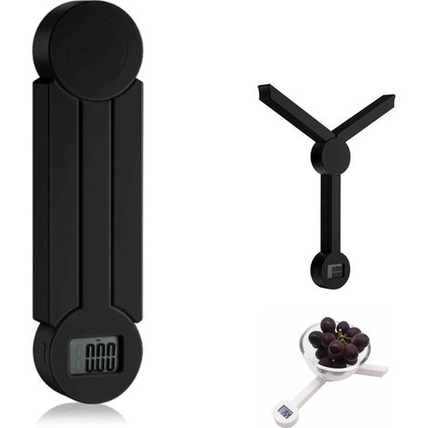 Balanza de cocina, Balanza de cocina, Balanza de cocina, Balanza para café doméstica, 2 g, 5000 g, Con pantalla LCD, Funciona con pilas, Negra (1/5)
