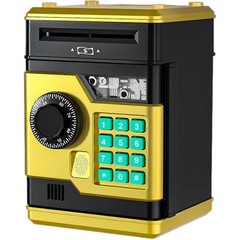 Tirelire électronique avec mot de passe, coffre-fort intelligent à empreinte digitale, retrait automatique d'argent, cadeau pour enfants. (1/5)
