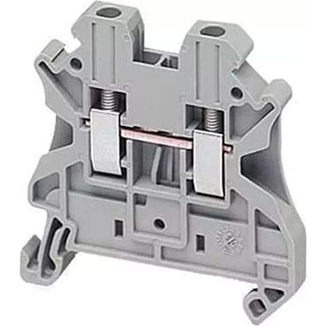 Schneider Electric – Borne à vis passant 2 points 2,5mm² gris – Connexion rapide pour câbles – Pour installations électriques en milieu humide - NSYTRV22