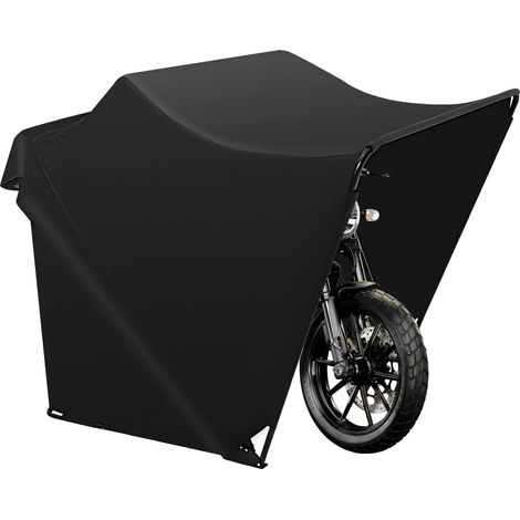 Funda para motocicleta, tejido Oxford resistente, plegable para un fácil almacenamiento, color negro. (1/2)