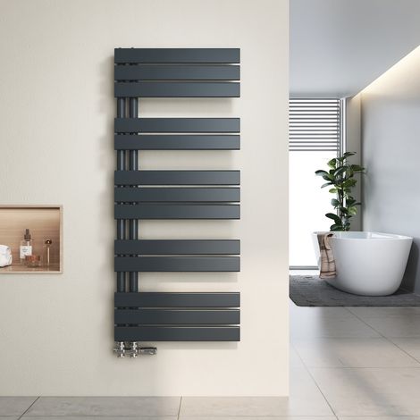 Heilmetz Radiador de baño Antracita Calentador Secatoallas 500 x 1176 mm Radiador de Baño Calentador de Toallas