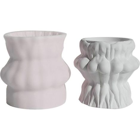 Moules en résine béton 3D pour la décoration intérieure : pots de fleurs succulentes