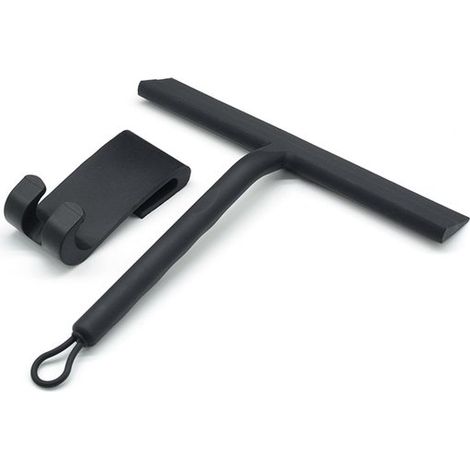 Raschietto per porte in vetro - Raschietto in silicone, per porte della doccia, specchi, auto, con gancio (1/3)