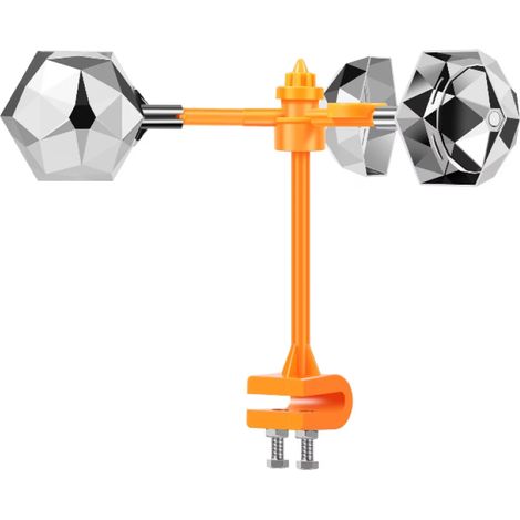 1 kit Répulsif animal, design réfléchissant 360°, énergie éolienne, ABS et fer galvanisé, pour jardin et toit (1/5)
