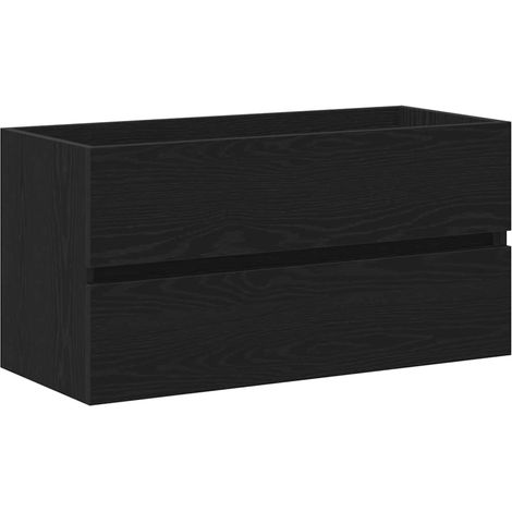 Maison Exclusive - Meuble de Lavabo de Salle de Bain Chêne noir 90 x 38,5 x 45 cm